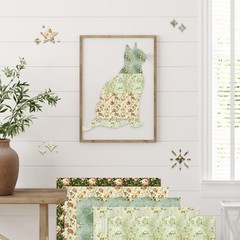 Green Floral Scrapbook Paper 24 Sheets 12×12 Double Sided for Card Making Album