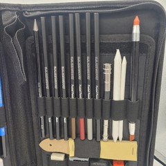 U.S. Art Supply 40 Piece Drawing & Sketching Art Set Charcoal Graphite Kit