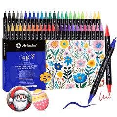 Artecho Acrylic Paint Markers 48 Colors, 1 Count (Pack of 48), 48 Colors