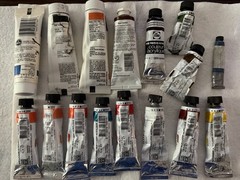 20+ Artist Acrylic Paint Tubes Rembrandt Liquitex Winsor Newton Lot