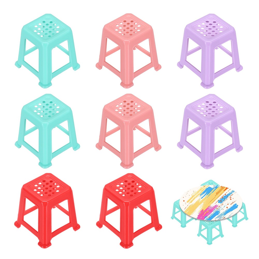 8Pcs Mini Canvas Stands for Painting, Small Canvas Stands, Blue/Pink/Purple/Red