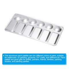 12 Well Paint Tray Palette, Paint Palette Aluminum Paint Tray Rectangle