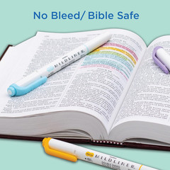 Mildliner Dual-Tip Highlighter Marker Set, Broad and Fine Point Tips, No Bleed,