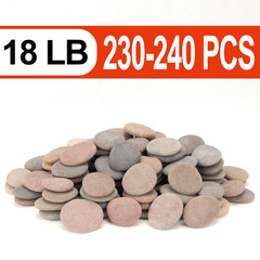 232-240 PCS Craft Rocks, 1.3″-2.2″ round Grey Rocks, 18 Pounds