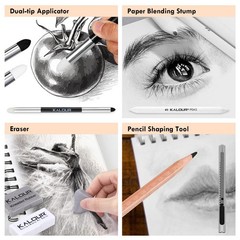 22pcs Charcoal Drawing Set, Professional Art Supplies, Black & White Charcoal…