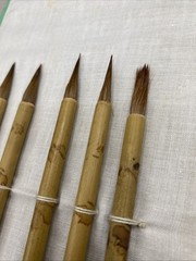 75 Year Old Artist Calligraphy Set 16 Brush Watercolor Made Of Sable Bamboo