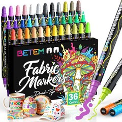 Water-Based Acrylic Paint Pens 36 Color Dual Tip Set for Art Projects