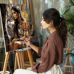 Native American Paint by Numbers Kit for Adults, Paint by Number Kits on Ca