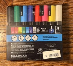 Uni POSCA PC-5M 8-Color Paint Marker Set New In Box See My Other Posca Listings!