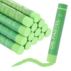 Soft Oil Pastels, Oil Pastel Crayons Blendable(Grass Green, Pack of 16)