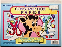Vintage 1988 Toys R Us 12″ x 9″ Assorted Color Construction Paper RARE HTF 80s