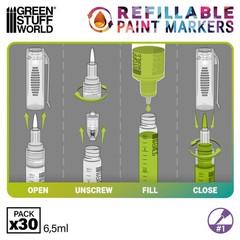 Green Stuff World Refillable Acrylic Paint Marker Size 1 – Detail – Single Marke