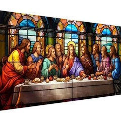 BOHADIY 5D DIY The Last Supper Diamond 27.5 x 15.7 inches,