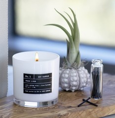 Lulu Candles | Gardenia | Luxury Scented Soy Jar Candle | Hand 9 Oz., Clear