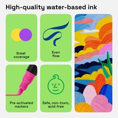 Paint Markers – Acrylic Pens for Rock, Glass, Fabric, DIY – Art Supplies – 36…