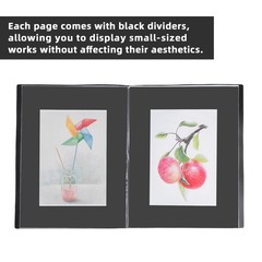 Large 13″x19″ Art Portfolio Heavy Duty Binder with Plastic Sleeves, Portfolio…