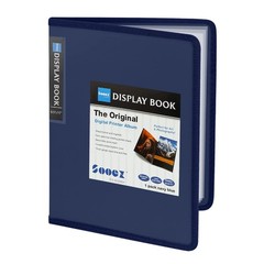 30-Pocket Binder with Plastic Sleeves 8.5×11 (Navy Blue) Art Portfolio Folder