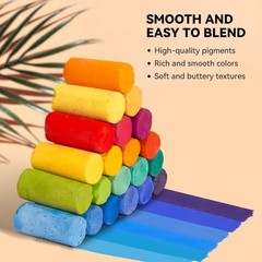 Paul Rubens Professional Soft Pastels, Handmade 96 Vibrant Colors Chalk Pastels