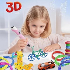 3D Printing Pen 12 Colors 120FT Filaments DIY Crafting Doodle Drawing Kids Toys