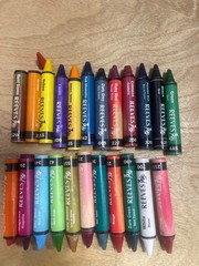 Reeves 23 Pieces Water Soluable Color Wax Pastels