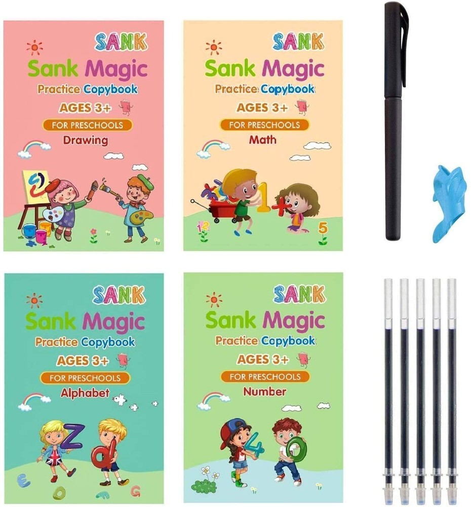 Magic Book for Kids, Age 2-6 Year Old Girls Boys Sank Magic Practice Copybook,