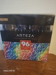 Arteza Real Brush Pens 96 Premium Water Based Markers w/ Flexible Brush Tips
