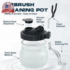 X ARTY HUB Airbrush Cleaning Kit – 4 * 4.05 fl oz / 120 ml Airbrush Cleaner with