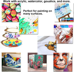 20Pcs Artist Painting Brush Set for Acrylic Watercolor Gouache Hobby Craft Face