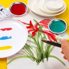 50 PCS Stainless Steel Painting Color Palette, 2.1 in Painting Trays Make-Up …