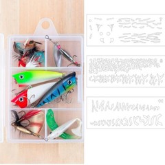 Lure Painting Template PVC Lure Painting Stencil Clear for Anglers