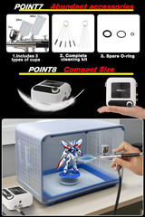 Dual Airbrush Kit with Compressor, 5-Level Adjustable, Compact for Art & Makeup