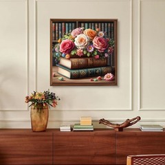 Book Paint by Numbers Kit for Adults with Frame, Book Paint by Number for Adults
