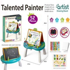 For Kids Boy Girl Painter Double Faced Drawing White & Black Board Easel Gift