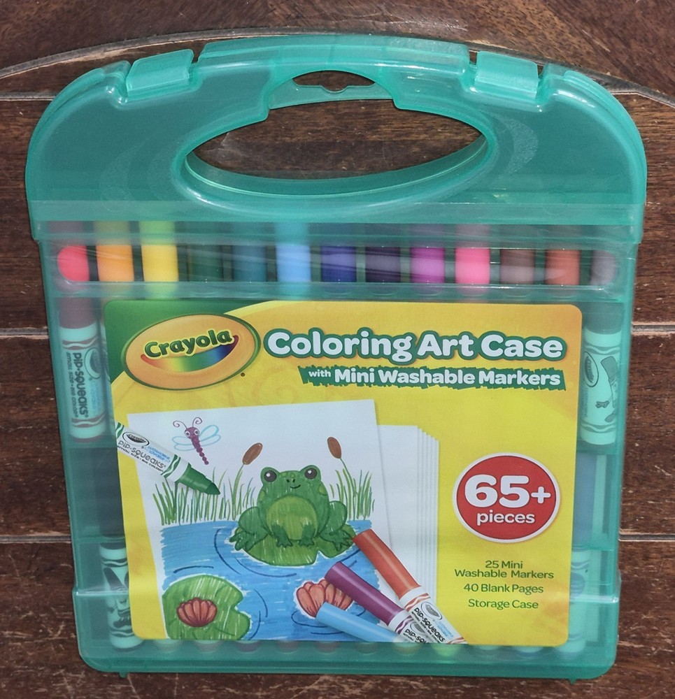 Crayola 65pc Washable Markers Coloring Art Case: 25 Mini Markers/40 Pages/Case