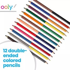 Ooly Double-Ended Colored 12 Count (Pack of 1), (12 Pencils)
