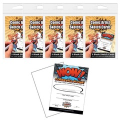 🎨 5 Packs – 18 PT Comic Artist Sketch Cards – Blank Trading/Sketch Cards Paper