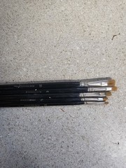 PURE RED SABLE MARKED BRUSHES, sizes 2, 4, 6, 8 And 10