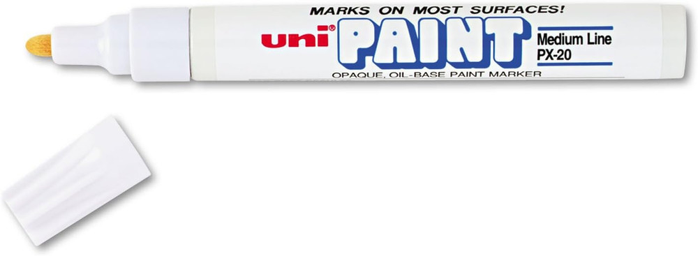 PX-20 Oil-Based Paint Marker, Medium Point, White, 1-Count