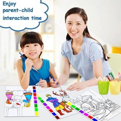 Watercolor Coloring Book for Kids, Paint with Water- Magic Paint Set Water Paint