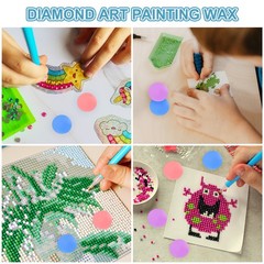 8PCS Diamond Art Painting Wax with Box Round DIY Wax Refills(23mm/0.9″, Red)