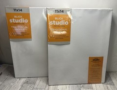 11″x 14” Stretched White Wooden Canvas For Paintings & Crafts (4) Blick Studio