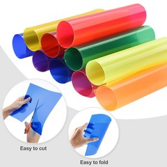 10 Pieces Colored Overlays for Dyslexia, Excellent Reading Large, [Multiple]