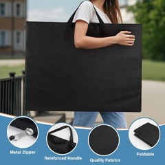ZKOO Light Weight Art Portfolio Bag, 36 x 48 Extra Large 36″*48″-Black, Black