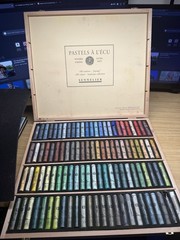 Sennelier Pastels A L’Ecu Extra Soft Pastels 100 Color Set Wooden Box