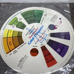 Vintage 1977 Grumbacher Color Computer Color Harmony Wheel Graphic Design 3rd Ed