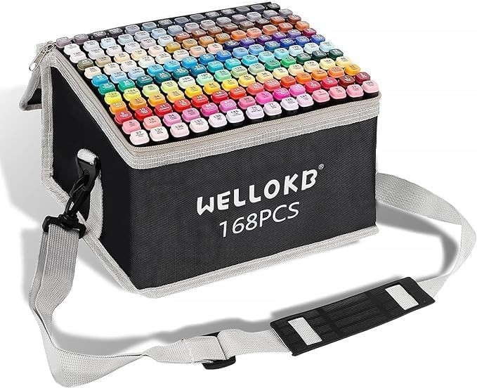 Alcohol Markers, 168 Colors Dual Tip Permanent Art Markers for Drawing,for Ad…
