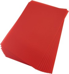 10 Pcs A4 Red Opaque Rigid PVC Plastic Sheets 0.5mm Thick DIY Craft Cutting