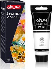 Colorful Acrylic Leather Paint 2.5Oz White for Shoe Painting – Paint for Bag & W
