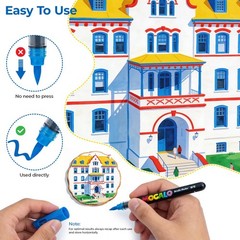 12 Colors Acrylic Paint Markers Water-Based No-Bleed Pens Direct-Liquid Ink