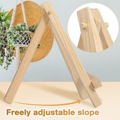 Mimorou 60 Pack 5 Inch Mini Easel Natural Wood Color, as shown in the picture